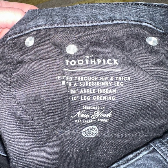 Jcrew 9" high-rise toothpick jean in Charcoal wash size 28 - Picture 4 of 5